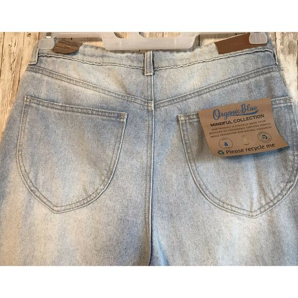 NEW Organic Blue Womens Jeans Size 11/30 90s Wide Leg Jean Mindful Collection - Picture 6 of 8